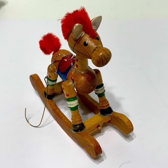 Wood rocking horse ornament RUSS no box - Picture 3 of 12
